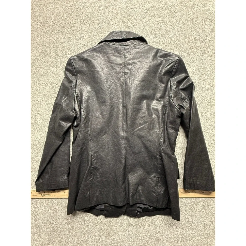 Elizabeth and James‎ Black Leather Blazer Jacket Women's Size 8